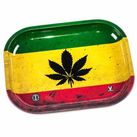 (S) RASTA LEAF ROLLING TRAY (18x14cm)
