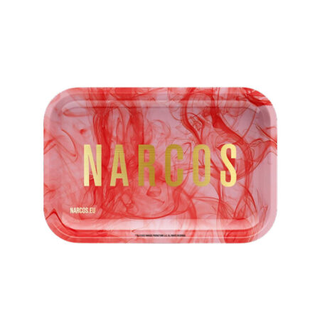 NARCOS METAL ROLLING TRAY - PINK - MEDIUM
