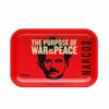NARCOS METAL ROLLING TRAY - RED - MEDIUM