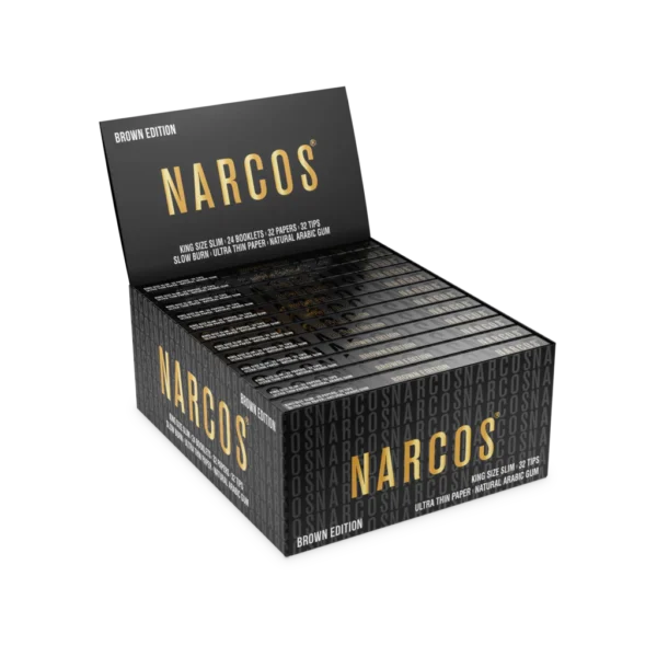 NARCOS PAPER KSS BROWN EDITION +32 TIPS (24/DISPLAY)