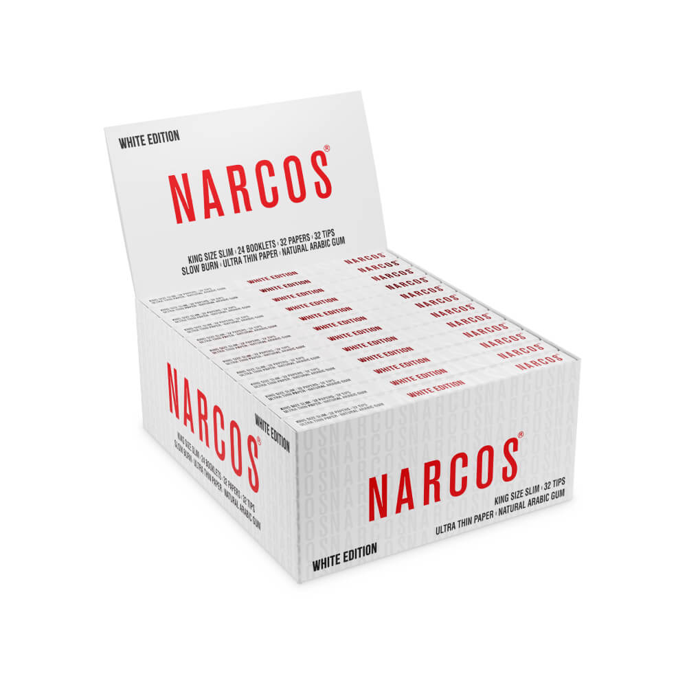 NARCOS PAPER KSS WHITE EDITION + 32 TIPS (24/DISPLAY)