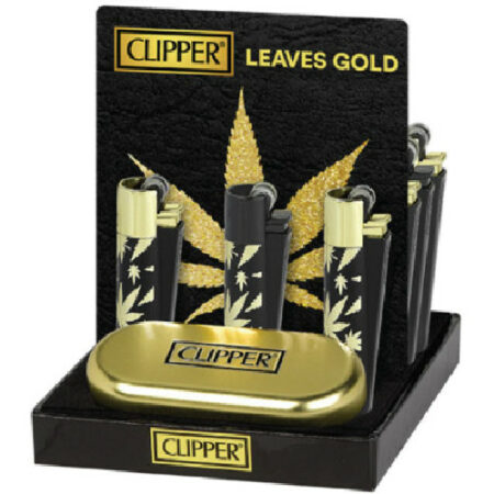 Leaves Gold - 12 CLIPPER® Metal Large